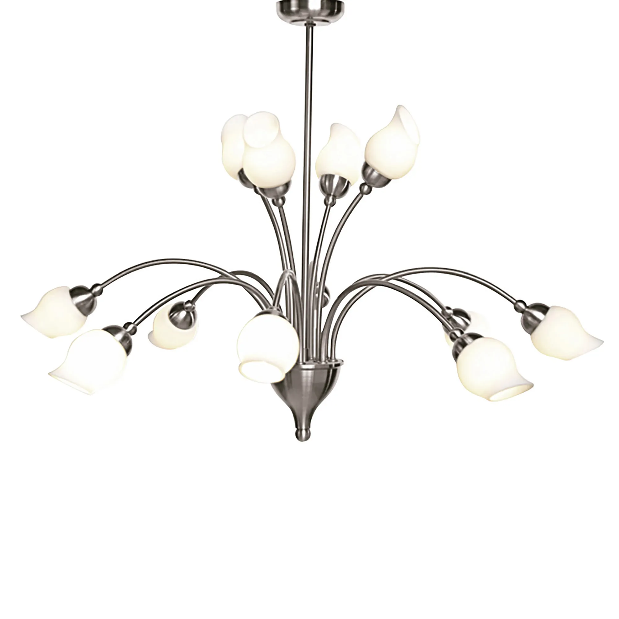 Rimini Satin Chrome Ceiling Lights Diyas Multi Arm Fittings